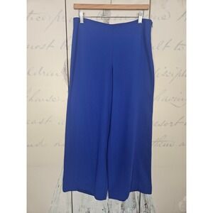 Trina Turk Womens Cobalt Blue High Rise Wide Leg Culotte Pants Size 6 Sample